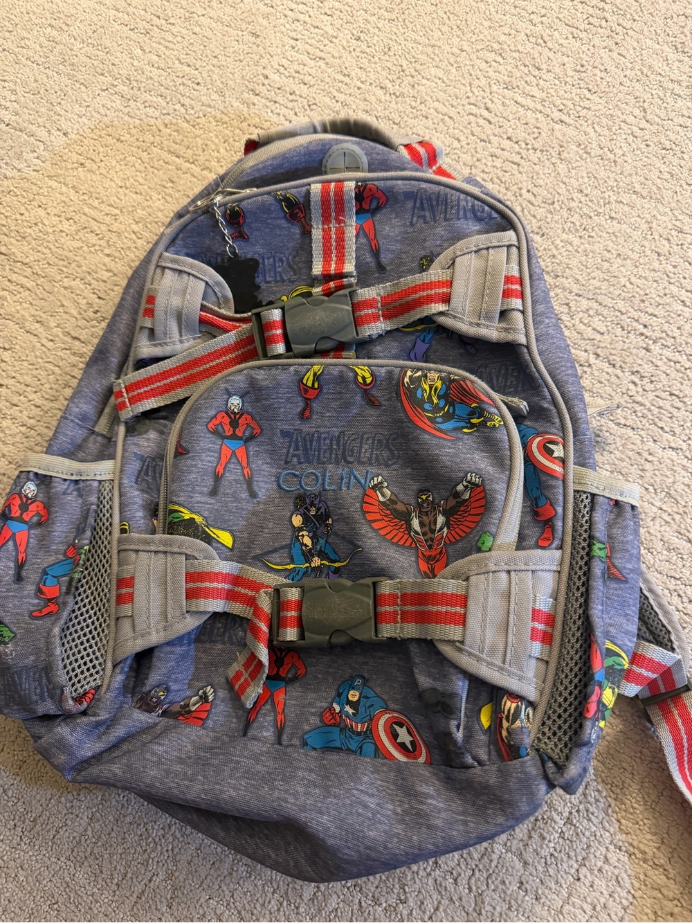 Avengers Kids Backpack - Size Small PB Kids Colin Embroidered Name.